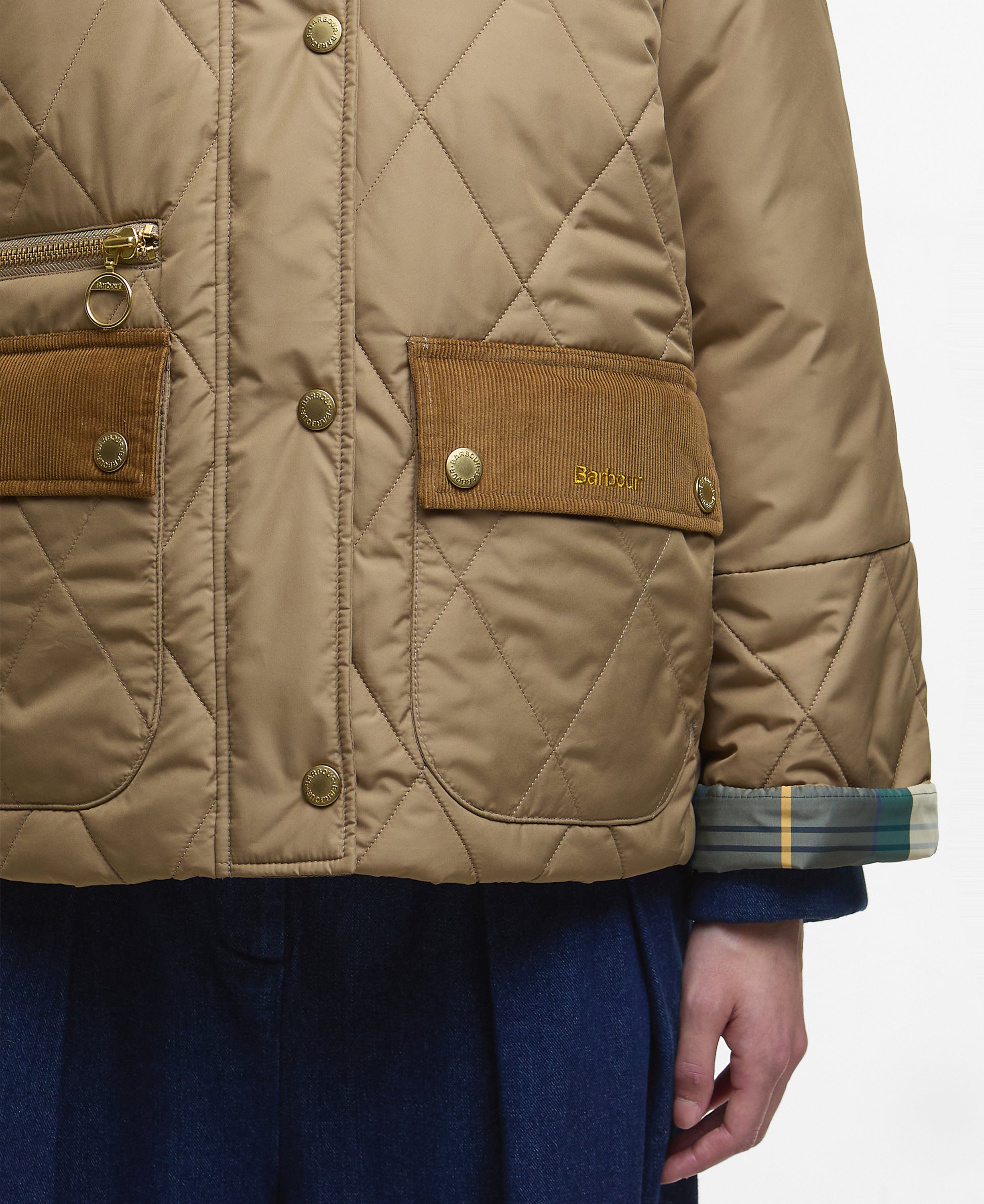 Martha Quilted jakke - Military Brown